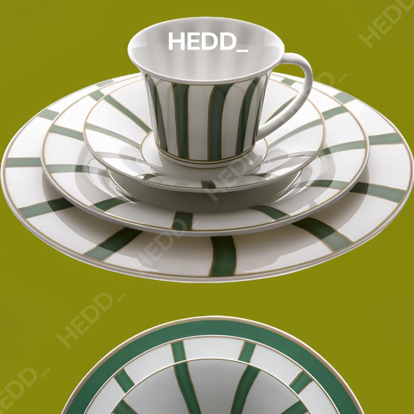 Тарелка Striche Verdi e Oro