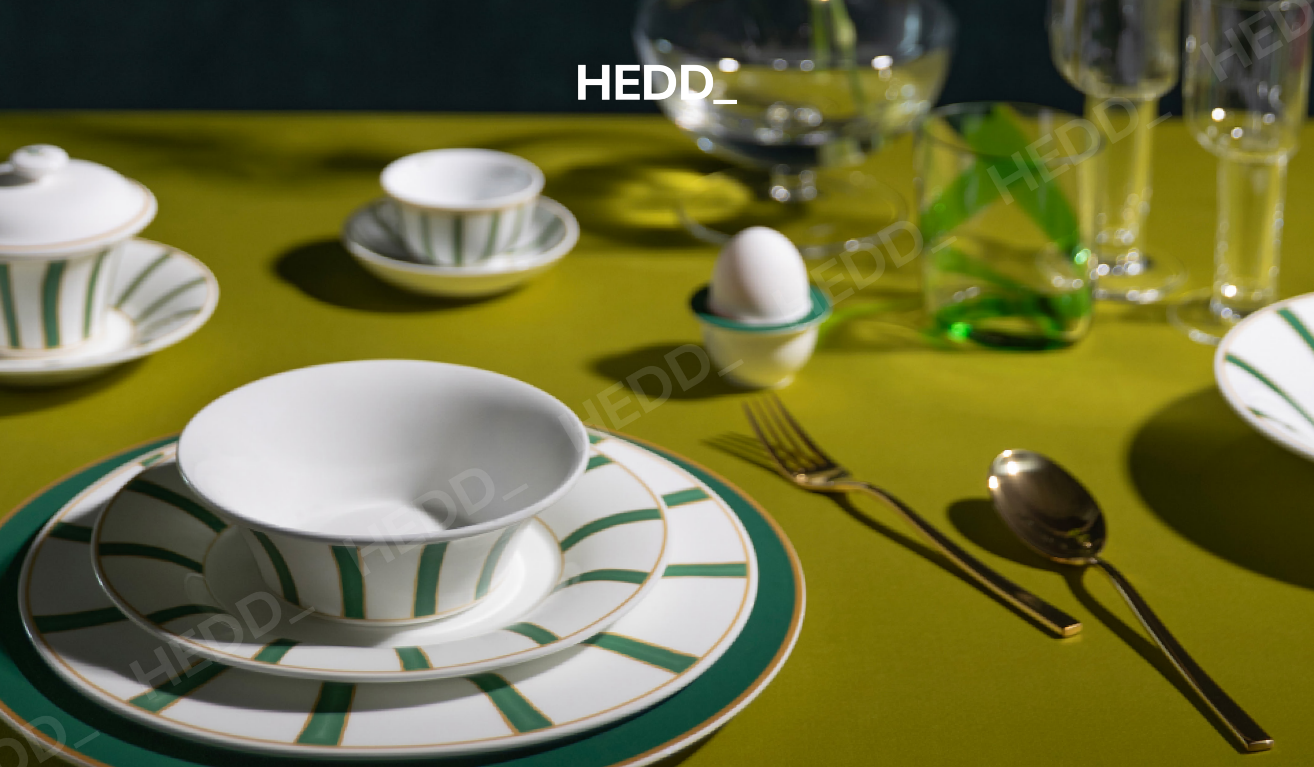 Сахарница с крышкой Striche Verdi e Oro