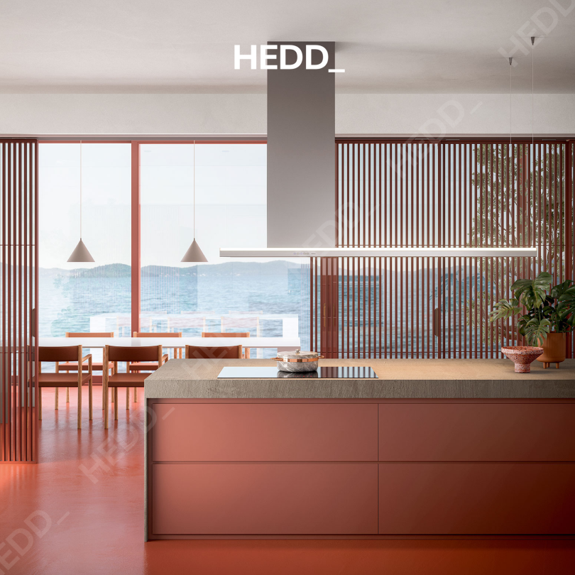 Островная вытяжка Lumen Isola Steel